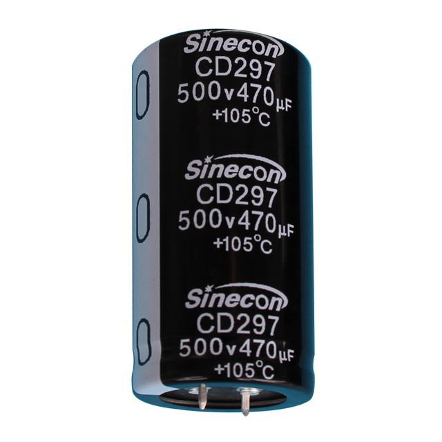 CD297 ultra-high boltahe, mababang pagtagas, mahabang buhay na snap-in aluminyo electrolytic capacitor CD297 ultra-high boltahe, mababang pagtagas, mahabang buhay na snap-in aluminyo electrolytic capacitor